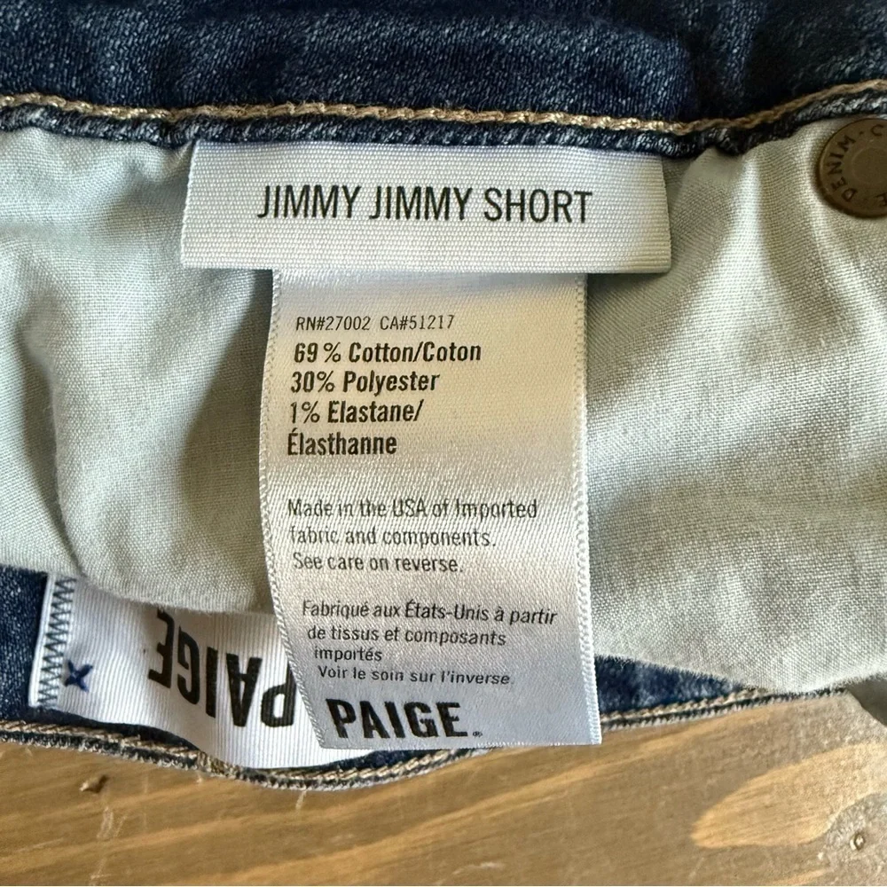 Paige Womens 28 Blue Jimmy Jimmy Roll Cuff Jean‎ Denim Shorts